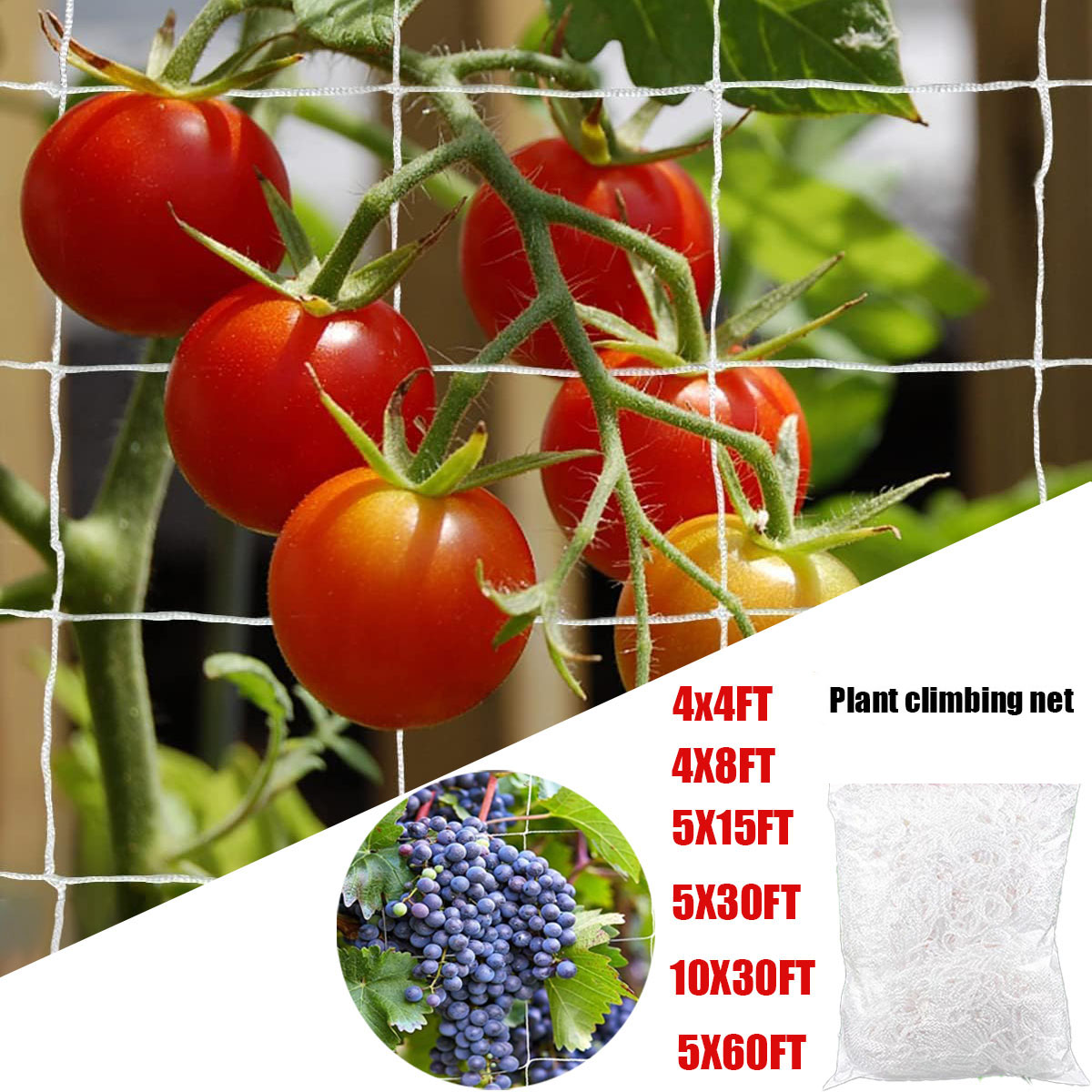 Outdoor Sports Net - Garden Trellis Netting White Abrasion Heavy