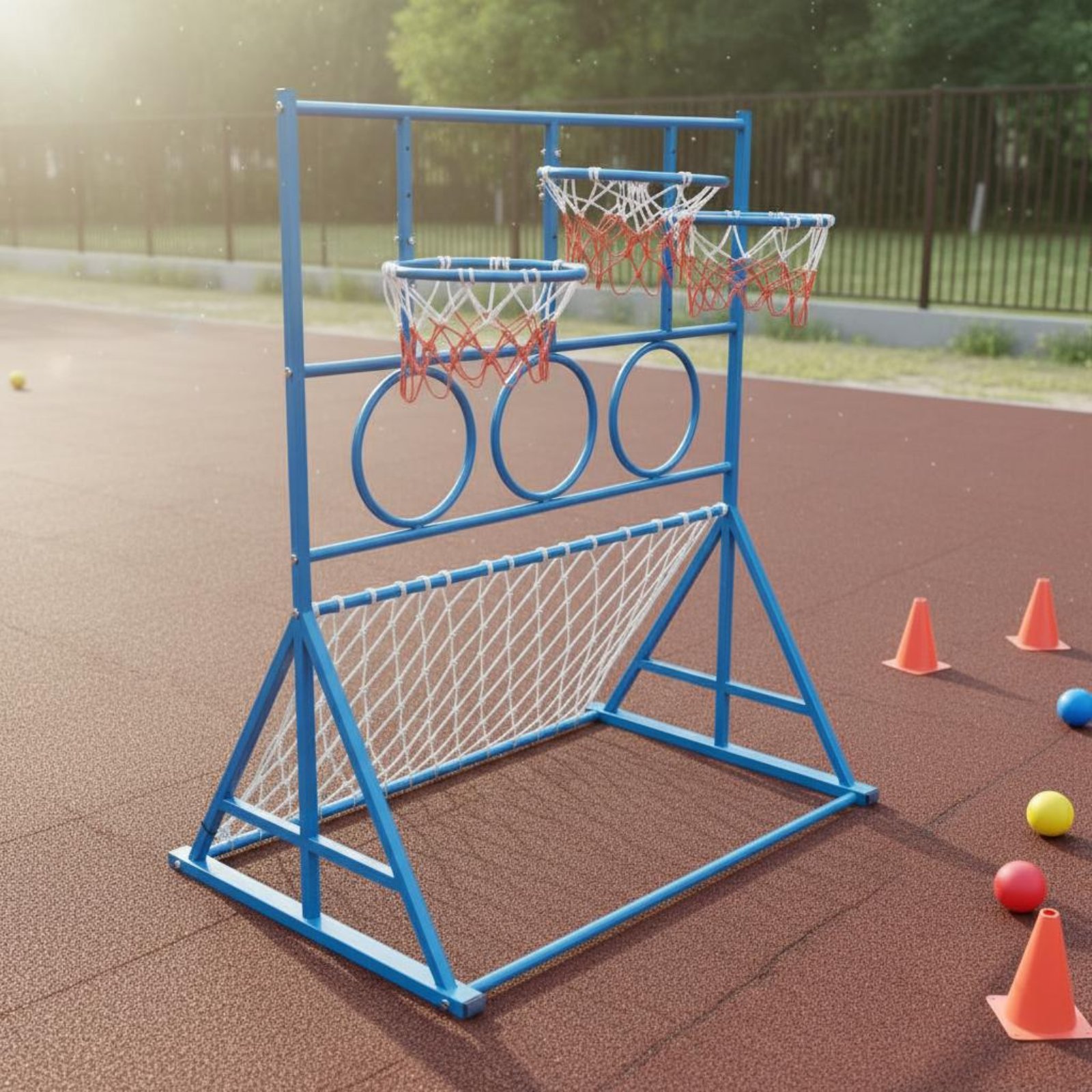 Outdoor Sport For Kids - Multi Sport Game Stand 3-in-1 Children