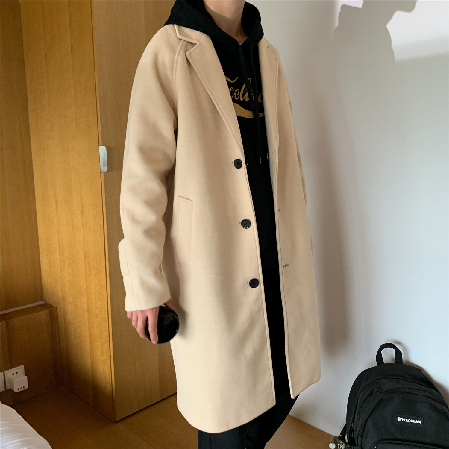 Wool Blend Coat Grey Mans Clim - огляд і ціна Outdoor Sport Hobbies