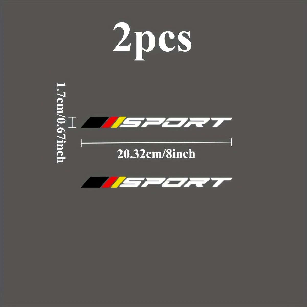 2PCS SPORT Logo 2D Flat Sticke - огляд і ціна Outdoor Sport Logo