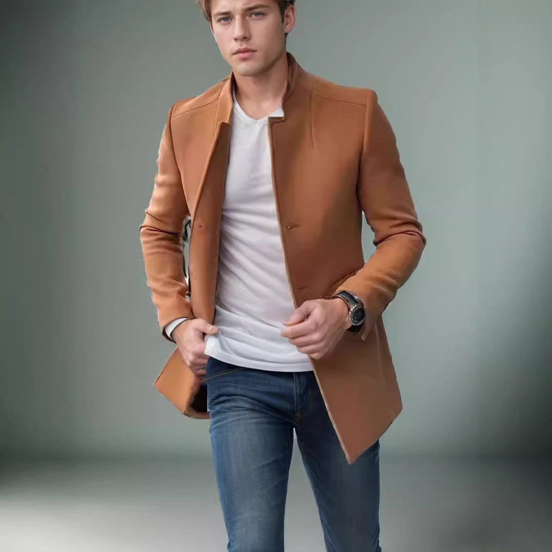 Wool Blend Blue Coat Mans Fish - огляд і ціна Outdoor Sport Hobbies
