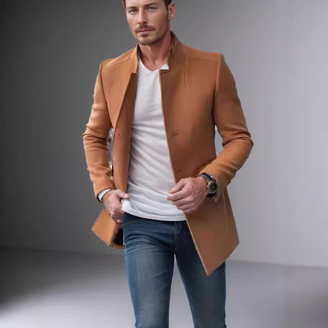 Wool Blend Blue Coat Mans Fish - огляд і ціна Outdoor Sport Hobbies