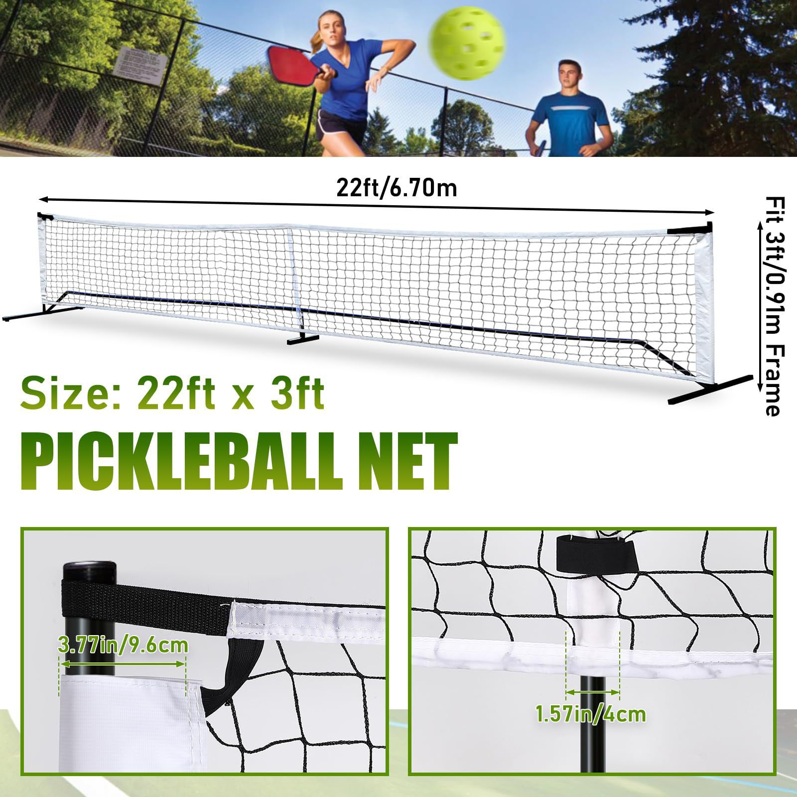 1Pcs/lot Black Portable Pickle - огляд і ціна Outdoor Sports Net
